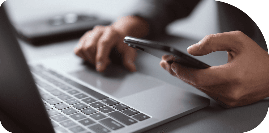 Person working on laptop